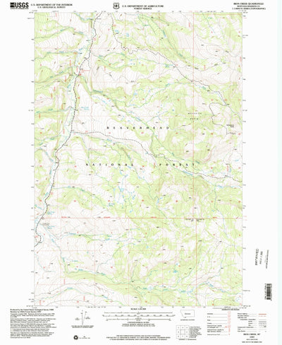 United States Geological Survey Iron Creek, MT (1997, 24000-Scale) digital map