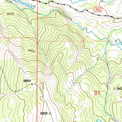 United States Geological Survey Iron Creek, MT (1997, 24000-Scale) digital map