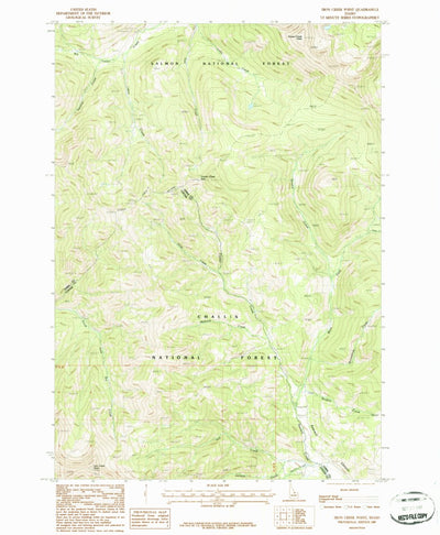 United States Geological Survey Iron Creek Point, ID (1987, 24000-Scale) digital map