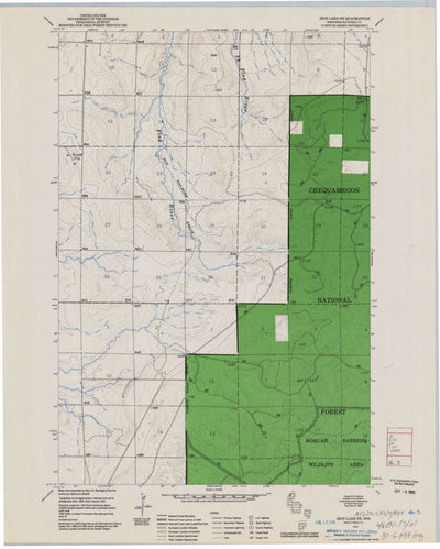 United States Geological Survey Iron Lake NE, WI (1961, 24000-Scale) digital map
