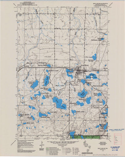 United States Geological Survey Iron Lake, WI (1961, 24000-Scale) digital map