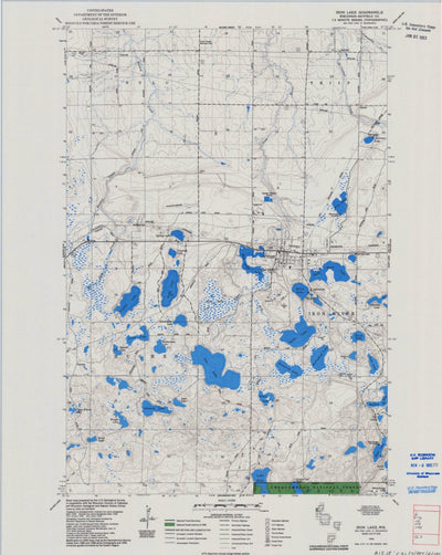 United States Geological Survey Iron Lake, WI (1984, 24000-Scale) digital map