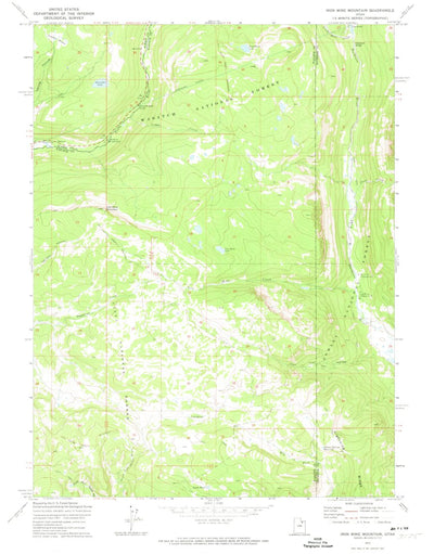 United States Geological Survey Iron Mine Mountain, UT (1972, 24000-Scale) digital map