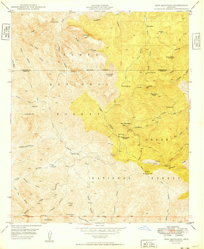 United States Geological Survey Iron Mountain, AZ (1949, 24000-Scale) digital map