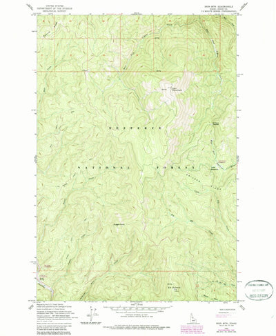 United States Geological Survey Iron Mountain, ID (1962, 24000-Scale) digital map