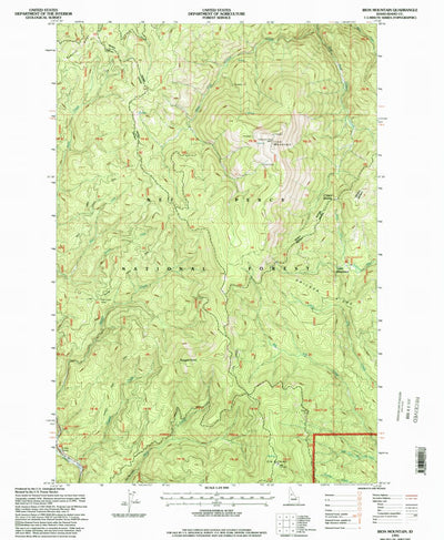 United States Geological Survey Iron Mountain, ID (1995, 24000-Scale) digital map