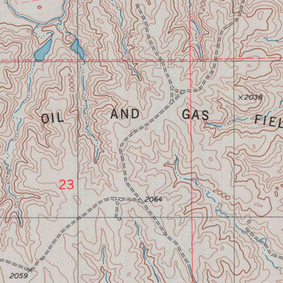 United States Geological Survey Iron Mountain, KS (1980, 24000-Scale) digital map