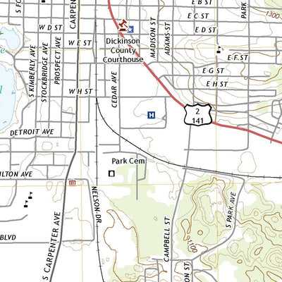 United States Geological Survey Iron Mountain, MI (2019, 24000-Scale) digital map