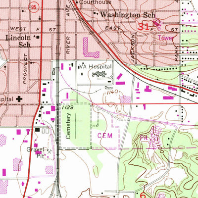 United States Geological Survey Iron Mountain, MI-WI (1955, 24000-Scale) digital map