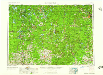 United States Geological Survey Iron Mountain, MI-WI (1959, 250000-Scale) digital map
