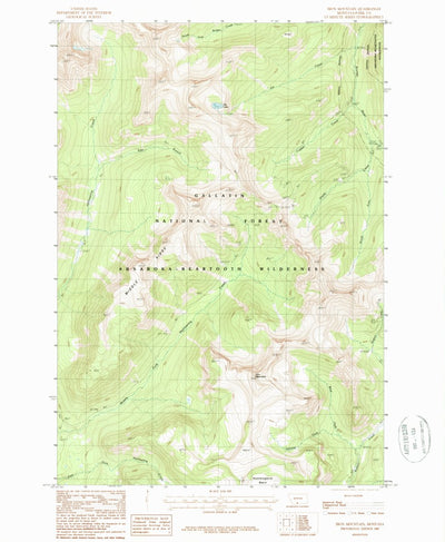 United States Geological Survey Iron Mountain, MT (1987, 24000-Scale) digital map