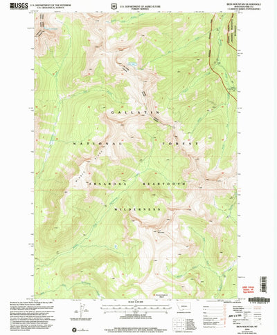 United States Geological Survey Iron Mountain, MT (2000, 24000-Scale) digital map