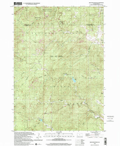 United States Geological Survey Iron Mountain, SD (1998, 24000-Scale) digital map
