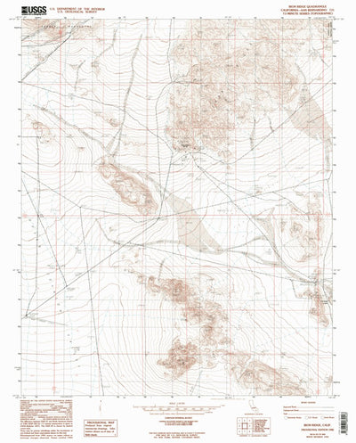 United States Geological Survey Iron Ridge, CA (1982, 24000-Scale) digital map