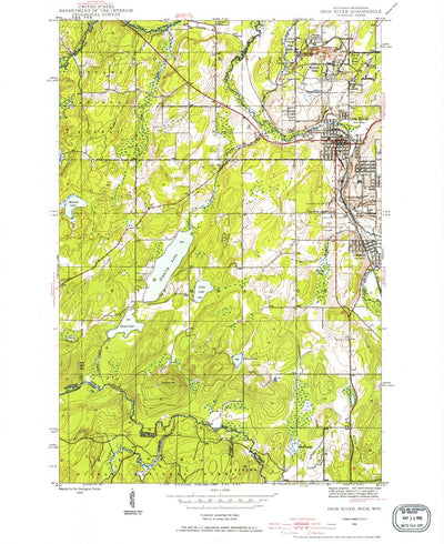 United States Geological Survey Iron River, MI-WI (1944, 24000-Scale) digital map