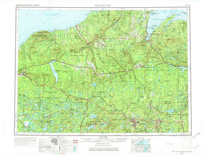 United States Geological Survey Iron River, MI-WI (1958, 250000-Scale) digital map