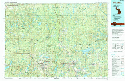 United States Geological Survey Iron River, MI-WI (1989, 100000-Scale) digital map