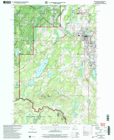 United States Geological Survey Iron River, MI-WI (1999, 24000-Scale) digital map