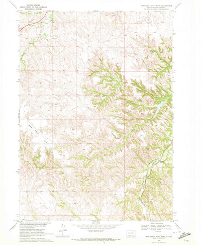 United States Geological Survey Iron Shell Flat East, SD (1969, 24000-Scale) digital map