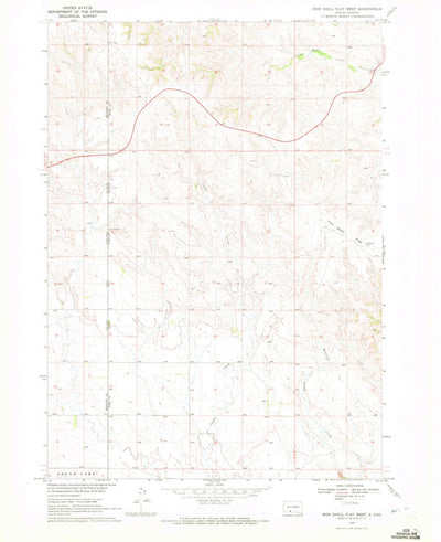 United States Geological Survey Iron Shell Flat West, SD (1969, 24000-Scale) digital map