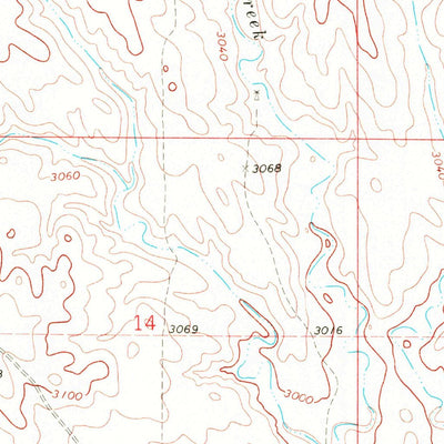 United States Geological Survey Iron Shell Flat West, SD (1969, 24000-Scale) digital map