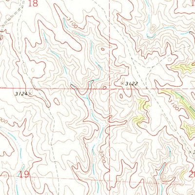 United States Geological Survey Iron Shell Flat West, SD (1969, 24000-Scale) digital map