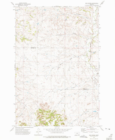 United States Geological Survey Iron Spring, MT (1972, 24000-Scale) digital map