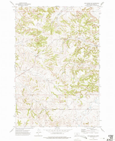 United States Geological Survey Iron Spring SW, MT (1972, 24000-Scale) digital map