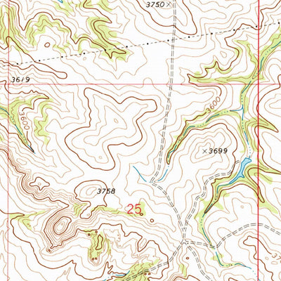 United States Geological Survey Iron Spring SW, MT (1972, 24000-Scale) digital map