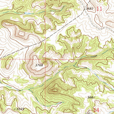 United States Geological Survey Iron Spring SW, MT (1972, 24000-Scale) digital map