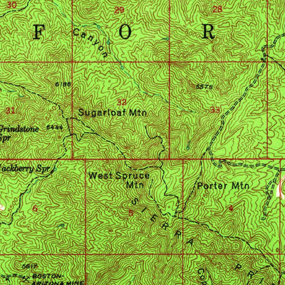 United States Geological Survey Iron Springs, AZ (1947, 62500-Scale) digital map