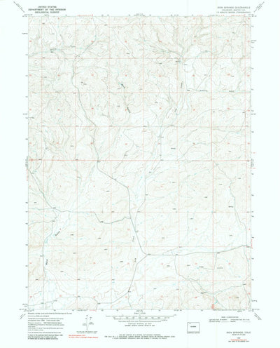 United States Geological Survey Iron Springs, CO (1969, 24000-Scale) digital map