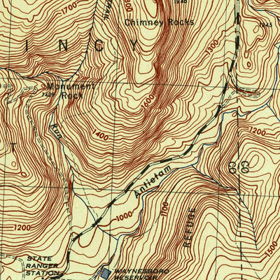 United States Geological Survey Iron Springs, PA (1944, 31680-Scale) digital map