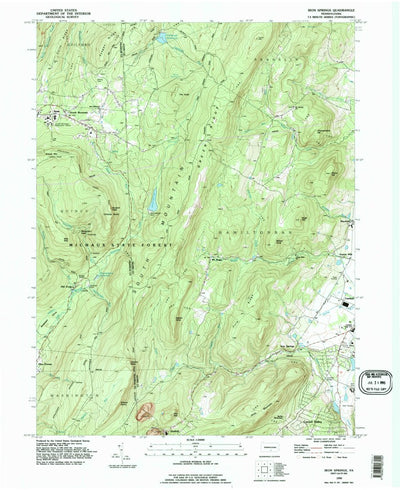 United States Geological Survey Iron Springs, PA (1990, 24000-Scale) digital map