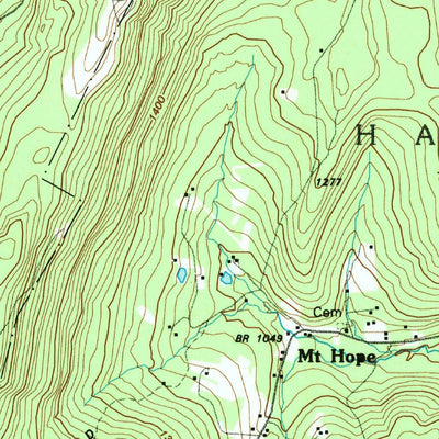 United States Geological Survey Iron Springs, PA (1990, 24000-Scale) digital map