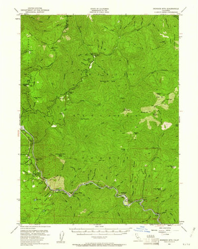 United States Geological Survey Ironside Mountain, CA (1951, 62500-Scale) digital map