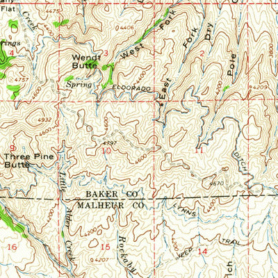 United States Geological Survey Ironside, OR (1964, 62500-Scale) digital map