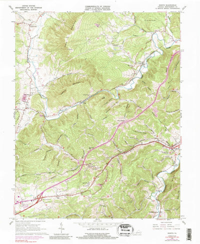 United States Geological Survey Ironto, VA (1965, 24000-Scale) digital map