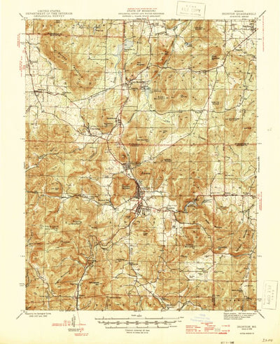 United States Geological Survey Ironton, MO (1946, 62500-Scale) digital map
