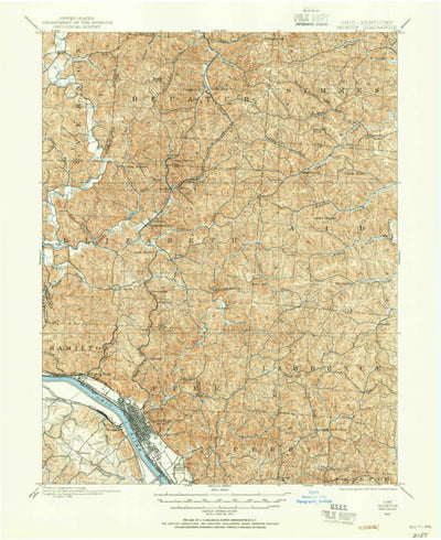 United States Geological Survey Ironton, OH-KY (1898, 62500-Scale) digital map