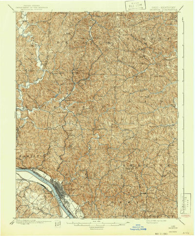 United States Geological Survey Ironton, OH-KY (1900, 62500-Scale) digital map