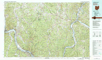 United States Geological Survey Ironton, OH-WV-KY (1981, 100000-Scale) digital map