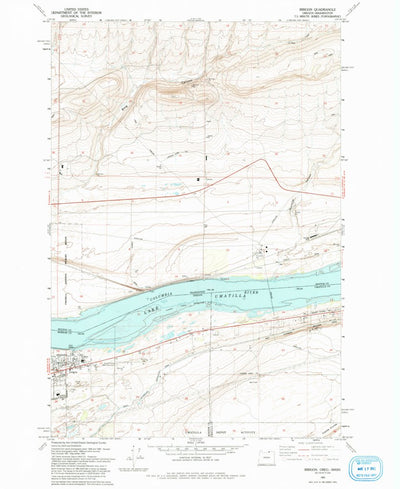 United States Geological Survey Irrigon, OR-WA (1993, 24000-Scale) digital map