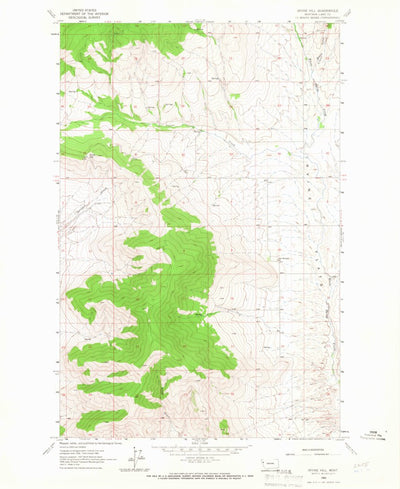 United States Geological Survey Irvine Hill, MT (1965, 24000-Scale) digital map