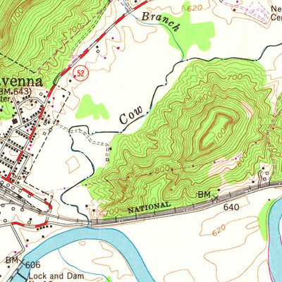 United States Geological Survey Irvine, KY (1952, 24000-Scale) digital map
