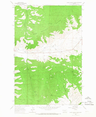 United States Geological Survey Irvine Lookout Tower, MT (1964, 24000-Scale) digital map
