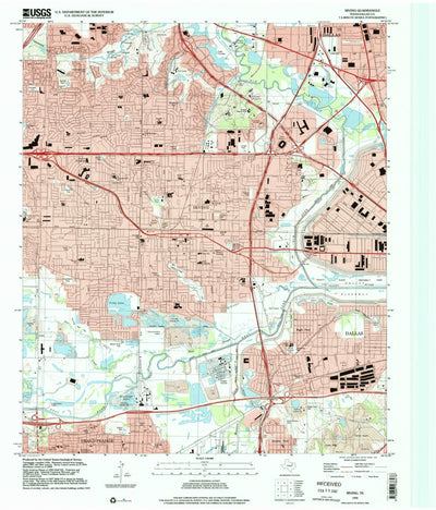 United States Geological Survey Irving, TX (1995, 24000-Scale) digital map
