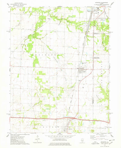 United States Geological Survey Irvington, IL (1974, 24000-Scale) digital map