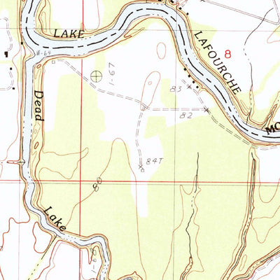 United States Geological Survey Irwin Lake, LA (1982, 24000-Scale) digital map