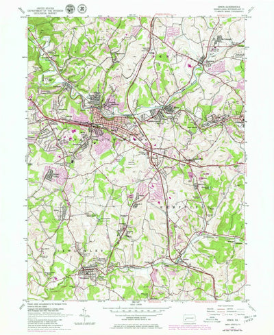 United States Geological Survey Irwin, PA (1953, 24000-Scale) digital map
